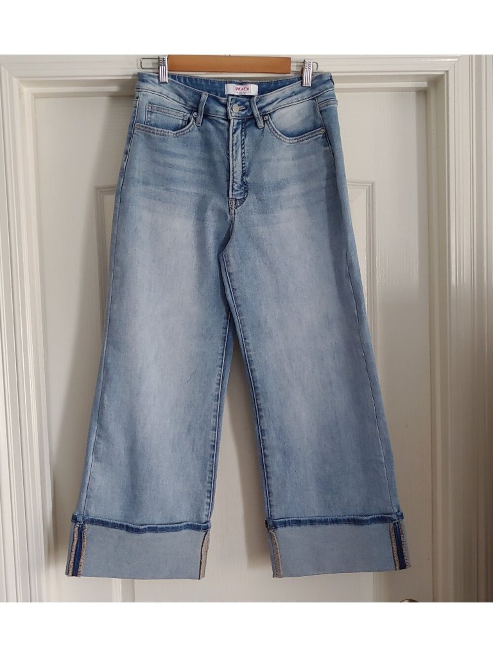 MoCo Boutique Wideleg High Rise Stretch Cuiffed Hem Tummy Control 9/29